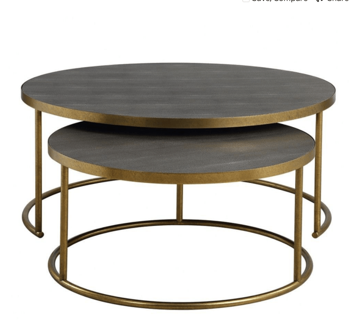 Uttermost - Aragon - Coffee Table (Set of 2)-17.5 Inches Tall and 40 Inches Wide - Image 2